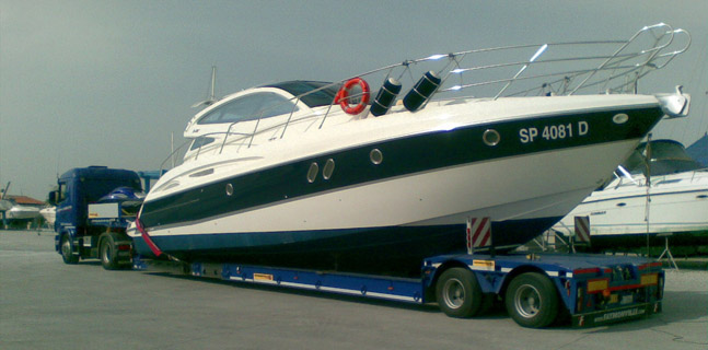 Trasporto Barche a vela e motore sul lago di Garda