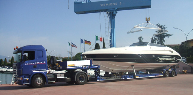 Trasporto Barche a vela e motore sul lago di Garda